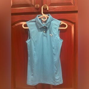 Puma Light Blue Sleeveless Golf Tank